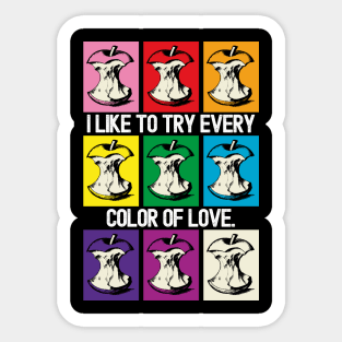 LGBTQ Gay Pride LGBT All Rainbow Flag Retro vintage tee Sticker